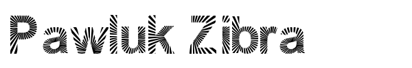 Pawluk Zibra font preview